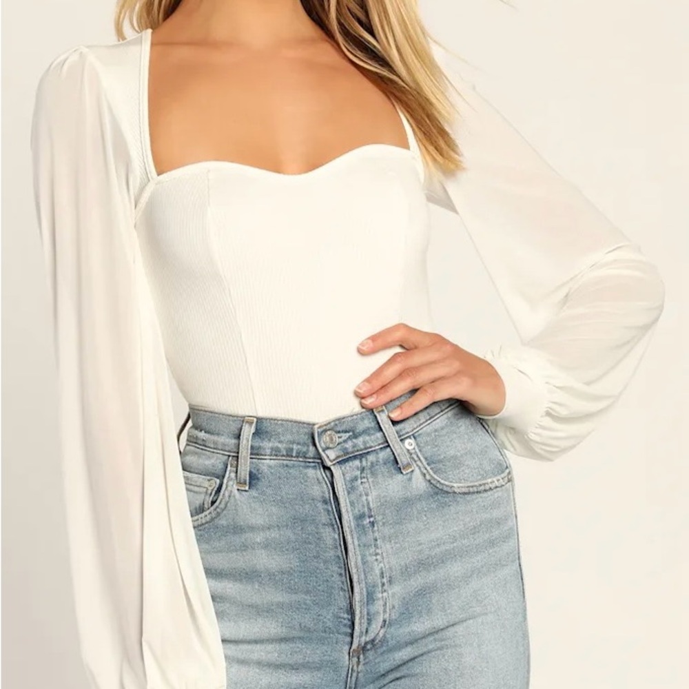 BRAND NEW Lulus White Women's body suit Top